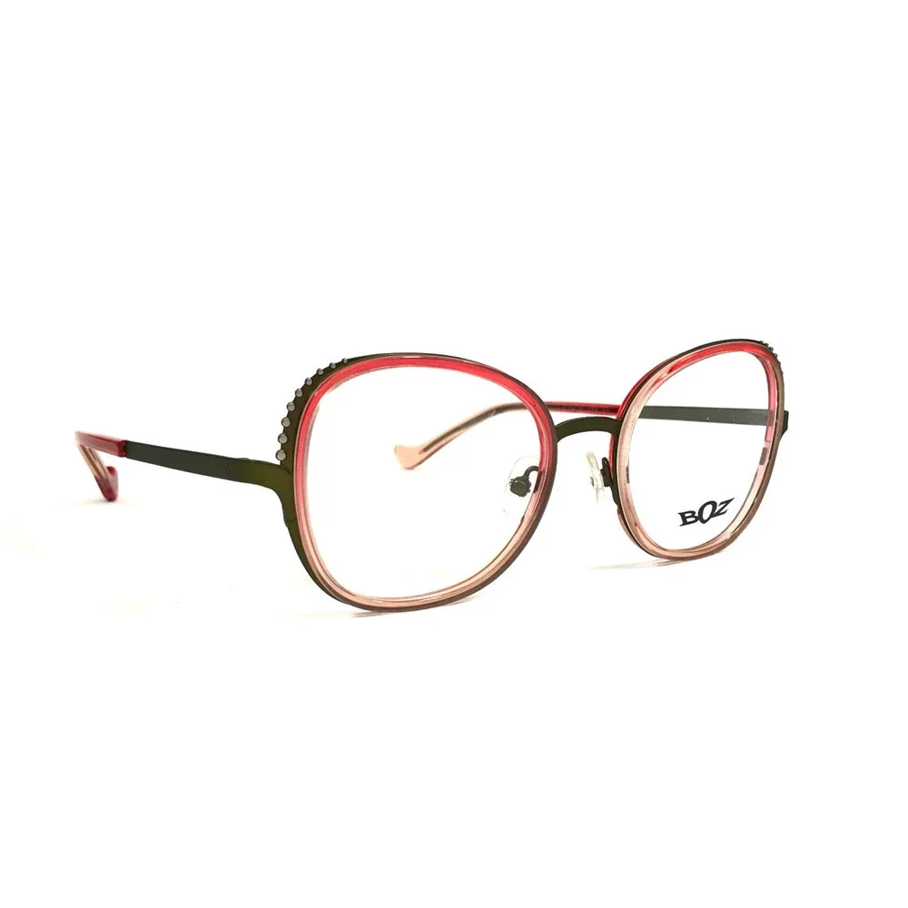 BOZ by J.F. Rey Eyeglasses Frames MADONA 3070 Transparent Pink Green 51-18-140